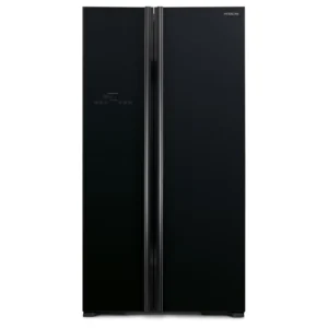 Hitachi 700 Liter Side By Side Refrigerator, Inverter Control, Dual Fan Cooling, Color Glass Black Model - RS700PUK2GBK - 1 Year Full 10 Years Compressor Warranty