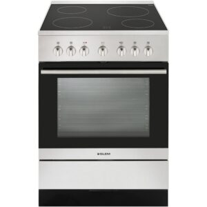 Glemgas 4 Zone Ceramic Cooker, Free Standing, Full Safety, 60 x 60 cm, Color Silver/Black Model - VT66100I - 1 Year Warranty.