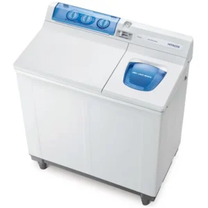 Hitachi 11 Kg Twin Tub Washing Machine, Semi Automatic, Air Jet Dry with Nano Titanium Filter, Color White Model - PS1100KJ3CGXWH - 1 Year Warranty.