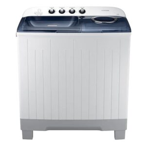 Samsung 12 Kg Twin Tub Washing Machine, Semi Automatic, Air Turbo Drying System, Color Grey Model - WT12J4200MB/GU - 1 Year Warranty.