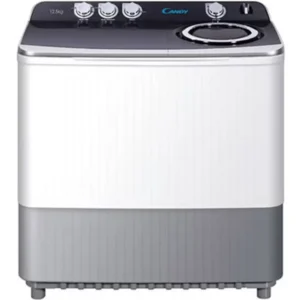Candy 12.5 Kg Twin Tub Semi Auto Washing Machine Color White/Grey Model - RTT21251WSU - 1 Year Warranty.