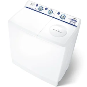 Hitachi 14 Kg Twin Tub Washing Machine, Semi Automatic, Air Jet Dry, Nano Titanium Filter, Color White Model - PS1405SJ3CGXWH - 1 Year Warranty.