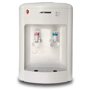 Aftron 2 Tap Top Loading Water Dispenser Table top ABS Plastic body Stainless Steel Tank Fast Cooling Compressor White Model AFWD3780 | 1 Year Full 5 Years Compressor Warranty