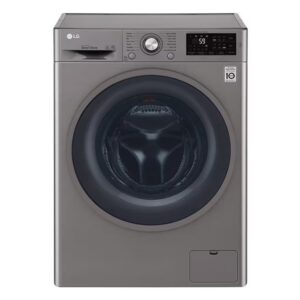 LG 8 Kg Front Load Washing Machine, Fully Automatic, 1400 RPM, Direct Drive Inverter Motor, Smart Diagnosis, Color Silver Model - F4J6TNP8S - International Version.