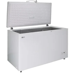 Nobel 350L Single Door Chest Freezer, Adjustable Thermostat, R600a Refrigerant, Aluminum Interior Handle With Outside Condenser, White Model - NCF350 - 1 Year Full 5 Year Compressor Warranty.