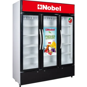 Nobel 1400L Showcase Chiller, Double Layers Hollow Glass, Mechanical Cold Control Black Model - NSF1400TD - 1 Year Full 5 Year Compressor Warranty.
