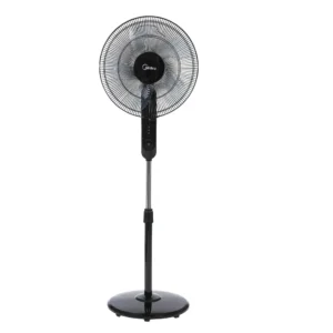 Midea 16 Inch DC Motor Stand Fan 3 Speed Levels Color Black Model FS4015AR | 1 Year Full Warranty