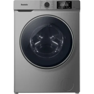 Baumatic 12 Kg Front Load Freestanding Washer, 1200 RPM, BLDC inverter, 16 wash Programs, eco Wash, LED Touch Control Display, Black Door, Silver Finish, Model - BMEWFS12S - 1 Year Warranty.