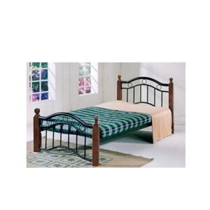 Galaxy Design Single Bed Metal & Wood – Brown Color GDF-8882BRN