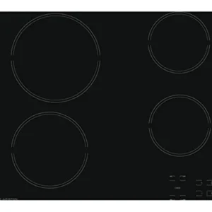 Ariston Built In Ceramic Electric Hob, 4 Cooking Zones, Touch Control Panel, 60 x 60 cm Color Black Model - HR611CA - 1 Year Full Warranty.