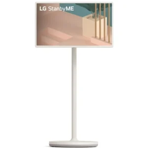 LG  27 Inch FHD LCD Display StanbyMe Movable Smart Screen, 60Hz Native Refresh Rate, a7 Gen4 Processor, ThinkQ AI Technology, Full Web Browser, Wi-Fi & Bluetooth Connectivity, White Model - 27ART10AKPL.AMA -1 Year Warranty.