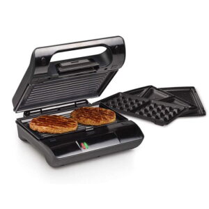 Princess Multi & Sandwich Grill Compact Pro – Removable Plates, Black (Model: PRN.117002)