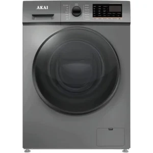 Akai 7 Kg Front Load Washing Machine BLDC Inverter Motor, 5 Star ESMA Rated 1400 RPM With Spin Speed, 12 Washing Programs, Digital Display Grey Model - WMMA-SFL74QBS - 1 Year Warranty