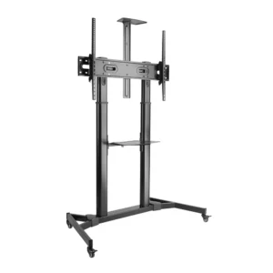 Galaxy Large Screen Telescopic Height-Adjustable Steel TV Stand For Most 60''-100'' LED 100kg weight capacity Black Model - SH 666Tb - 1 Year Warranty