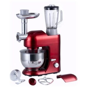 Super General 800 Watt Kitchen Machine Multi-Functional Stand Mixer Blender Mincer Chopper Beater Color Red Model SGKF1086DR | 1 Year Warranty.