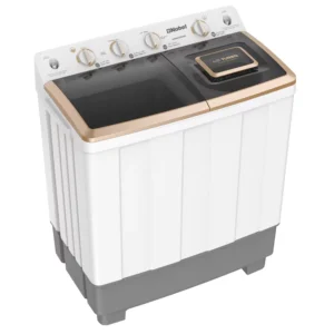 Nobel 10 Kg Twin Tub Washer, Semi Automatic, 4 Knob Control, Transparent Lid,  Lint Filter, Color White Model - NWM1200RH - 1 Year Warranty.