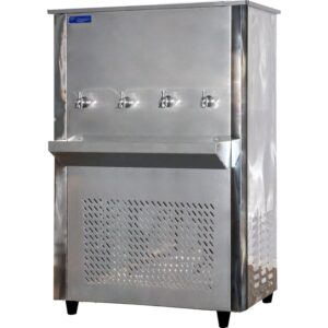 Super General 4 Tap Water Cooler 85 Gallon Freestanding Steel Silver Model SGCL95T4 | 1 Year Warranty.
