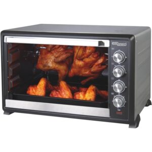 Super General 100 Liter Electric Oven Rotisserie-Grill, Convection-Oven 2800W Thermostat Timer Portable Temperature Control Color Black Model - SGEO100TRC | 1 Year Warranty.