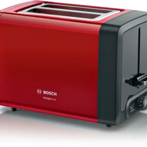 Bosch Compact Toaster DesignLine Color Red Model-TAT4P424GB | 1 Year Brand Warranty.
