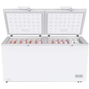 Emelcold 700 L Chest Freezer Double Door  Manual Defrost White Model- EMCF700 | 1 Year Full 5 Years Compressor Warranty