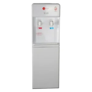 AFRA  5 Liters  2 Tap Water Dispenser Cabinet 630W Top Load, Compressor Cooling, Stainless Steel Tanks White Model ‎AF-85WDWT | 1 Year Full 5 Years Compressor Warranty