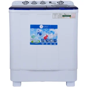 AFRA 10kg Top Load Semi Automatic Twin Tub Washing Machine, Air-Dry Function, Magic Filter, Big Pulsator, White and Blue Model - AF-1003TTWB - 1 Year Warranty