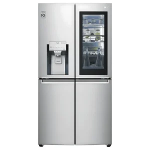 LG 638 Liter Side-by-Side Fridge with Freezer, Multi Door, InstaView, Water Dispenser with UV Nano, Total No-Frost, Inverter Linear Compressor, Wi-Fi, Color Stainless Steel Model - GMX945NS9F - International Version