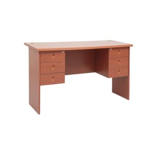 Galaxy Design Office Table with 2 Sided Drawers, Cherry Brown - 160 x 50 x 75 cm