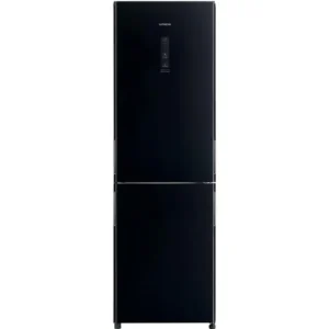 Hitachi 410 Liter Bottom Mount Refrigerator, Inverter Compressor, Dual Fan Cooling, Hybrid Freezing, Large Shelf, Color Glass Black Model - RBG410PUK6X4GBK - 1 Year Full 5 Year Compressor Warranty.