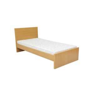 Galaxy Design Wooden Single Bed with Headboard, Beige - 190(L) x 90(W) x 90(H) cm