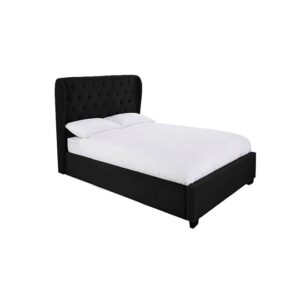 Galaxy Design Velvet Bed Double Size (120x190) Color Black