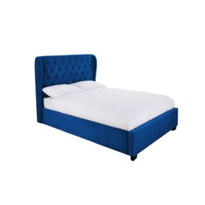 Galaxy Design Velvet Double Bed Size (120x200) Blue Color