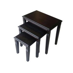 Galaxy Design Malaysian Solid Wood Nest of Three Tables - Wenge Color Model: SBF-NT6616