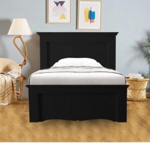 Galaxy Design Single Bed – Black Color, Size 90x190 cm Model GDF-FWB19090