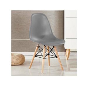 Galaxy Design Grey Shell Dining Chair – Mid-Century Modern Eames Style