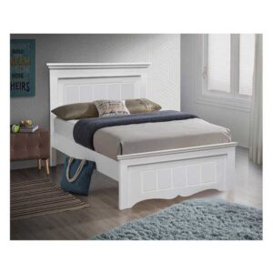 Galaxy Design Bed Queen Size (150x190) White Color