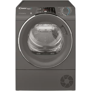 Candy 11 Kg Front Load Tumble Dryer Full Automatic With Heat Pump Heat Pump Rapido Class A++ Wi-Fi + Bluetooth5 Digit Easy Case Color Silver Model - ROH11A2TCER-19 - 1 Year Warranty.