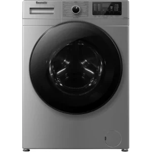 Baumatic 8kg Front Load  Freestanding Washer, Fully Automatic 1200 RPM, BLDC inverter, 15 Wash Programs, Eco Wash, Rapid Wash, Electronic Dial, black door, silver finish, Model- BMEWFS8S -  2 Years Warranty.