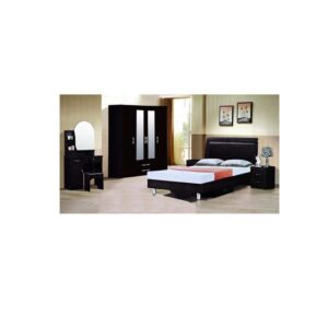 Galaxy Design Bedroom Set, Dark Brown Color Finishing (GDF-8101)