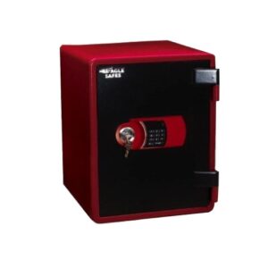 GALAXY DESIGN Fire Resistant Safe, Digital & Key Lock, Red YES-031DK