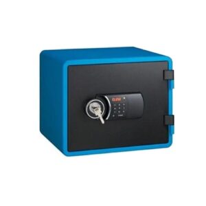 GALAXY DESIGN Fire Resistant Safe, Digital & Key Lock, Blue YESM-020K