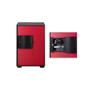 Galaxy Design Fire Resistant Safe - Digital, Key & Fingerprint Lock, Black/Red Model: EGE-085
