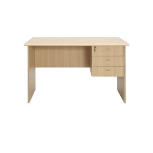 Galaxy Design Office Table with 1 Side Drawer, Beige - 140 x 50 x 75 cm