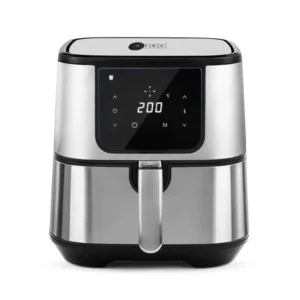 AFRA 5.5 Liters Air Fryer 1600-1800W Adjustable Temperature, Overheat Protection, Non-Slip Feet, Cool Touch Handle Black/Silver Model AF-5518AFSS | 1 Year Full Warranty