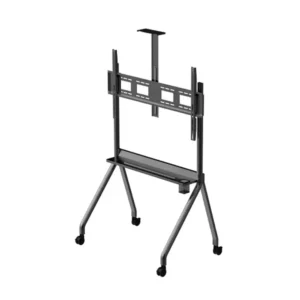Galaxy Heavy Duty Mobile TV Stand 42”- 120  Screen Size, 150 Kgs Weight Capacity Matte Black Model - DG 115B FS - 1 Year Warranty