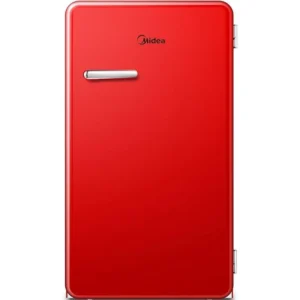 Midea 142L Single Door Retro Style Refrigerator, Compact Size, Freezer Compartment Inside, Quick Cooling , Easy Cleaning, Red Model - MDRD142SLE32 - 1 Year Full 5 Year Compressor Warranty.