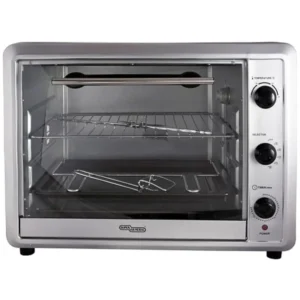 Super General 60 Liter Electric Oven, Rotisserie-Grill, Convection-Oven, Complete-Heat, Indicator Light, Bake Tray Silver Model SGE0064KRC | 1 Year Warranty