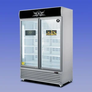 Emelcold 1200L 2 Doors Showcase Chiller, Adjustable Shelves White Model - ME-D12-N - 1 Year Full 5 Year Compressor Warranty