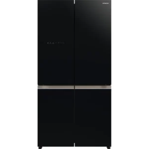 Hitachi 720 Liter French Door Refrigerator, Inverter Compressor, Dual Fan Cooling, Automatic Ice Maker, Quick Freezing, Color Black Model - RWB720VUN0GBK - 1 Year Full 10 Years Compressor Warranty