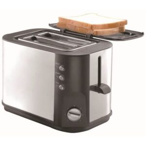 Super General 2 Slice Toaster with Lid 850 Watts Cancel Function Color Silver Model SGT841D | 1 Year Warranty.